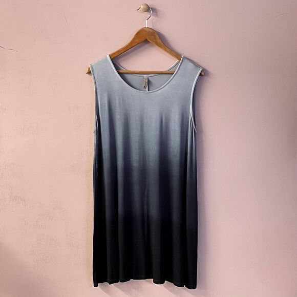 Final Touch Blue Ombre Tank Dress Size M GUC - Picture 2 of 10